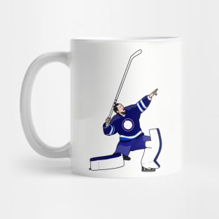 The goaltender hellebuyck Mug